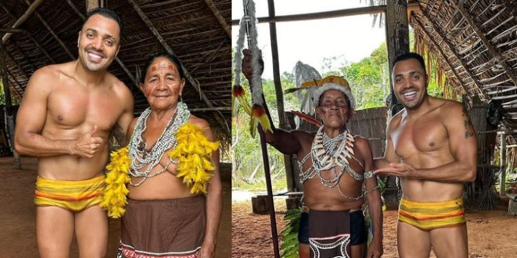 Tirullipa faz visita surpresa a indígenas no Amazonas e defende floresta: ‘isso é história’