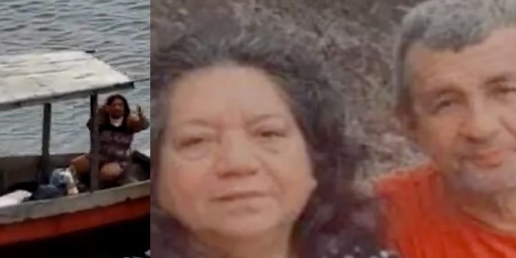Vídeo: Aeronáutica encontra esposa viva e marido morto no barco do casal que saiu para pescar no AM