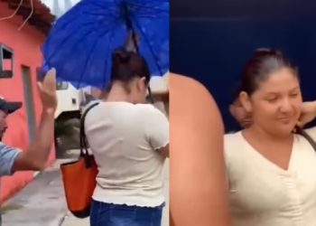 Vídeo: mulher sai rindo do marido ao ser flagrada com outro no motel: ‘bem plena com sombrinha’