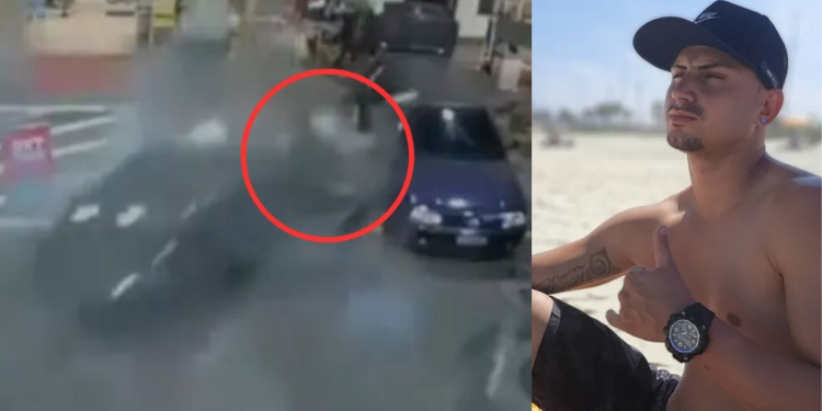 No semiaberto, detento invade posto com carro e mata jovem atropelado; assista