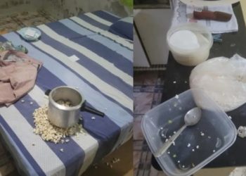 Homem chega em casa e encontra ladrão dormindo após jantar sua comida na cozinha