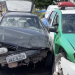 Motorista faz retorno proibido e atinge viatura da PM