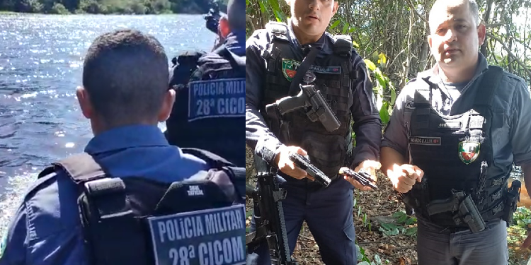 Vídeo mostra troca de tiros entre PMs e criminosos no bairro Puraquequara; armas foram apreendidas