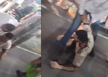 Vídeo: Suspeito de tentar roubar celular na saída de shopping na Zona Norte é pego de jeito