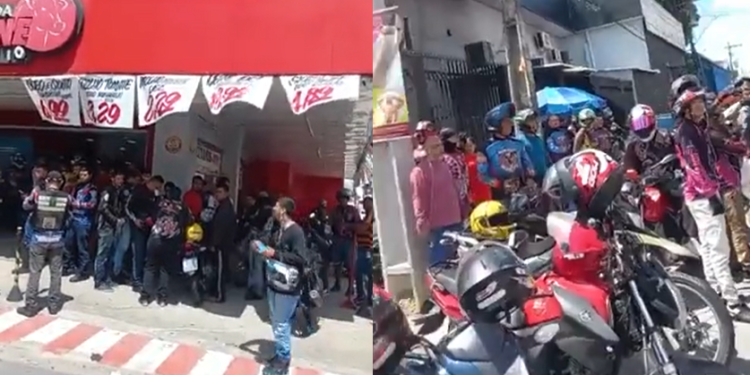 Vídeo: Motoqueiros protestam em frente de supermercado de Manaus após suposta agressão