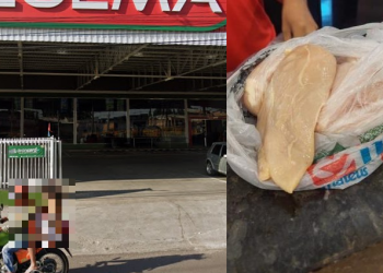 Consumidores denunciam promoção de frango estragado em supermercado cujo brinde é uma ‘fininha’