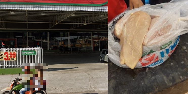 Consumidores denunciam promoção de frango estragado em supermercado cujo brinde é uma ‘fininha’