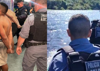 Dupla suspeita de trocar tiros com a PM no meio do rio em Manaus é presa