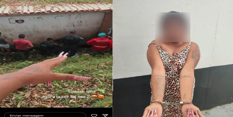 Blindada que fez foto de PMs e disse que eles iam ‘ser sal’ é presa após publicação nas redes sociais