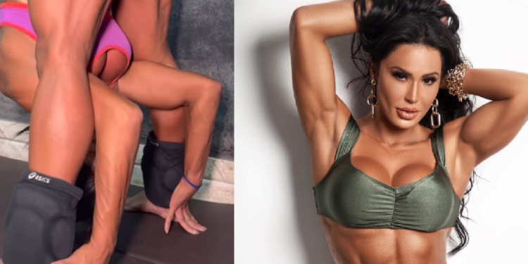Gracyanne Barbosa empina bumbum ‘pra lua’ em exercício e parte íntima fica em evidência; veja