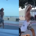 Vídeo: Loirona é presa pela polícia após passear com o cachorro na praia com as ‘peitcholas’ de fora