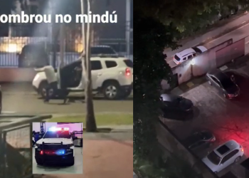 ‘Sai do carro, p0rra’: vídeo mostra tiroteio em Manaus que deixou carro de idosa todo ‘furado’