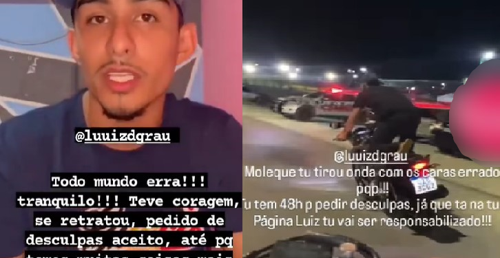 ‘Momento de leseira’, diz influenciador que levou bronca da Rocam após ‘dar grau’ em frente da viatura em Manaus