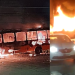 Tá demais! Ônibus é incendiado na Zona Norte de Manaus e suspeita é que foi a bandidagem; vídeo