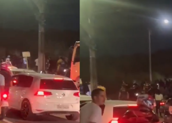 População reage e ladrões levam peia após assaltarem de novo o 550, na Torquato Tapajós; vídeo