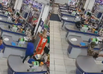 Vídeo: Bandidos invadem mercadinho em Manaus e agem com brutalidade com vítimas