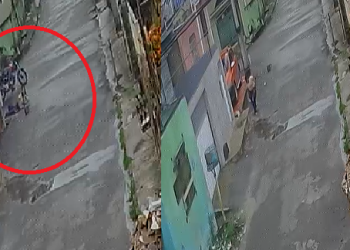Vídeo mostra ladrão atropelando mulher a caminho da parada de ônibus em Manaus