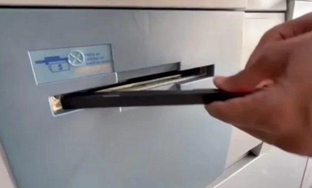 Veja: Homem cria mecanismo para ‘pescar’ dinheiro em caixa eletrônico e vai preso