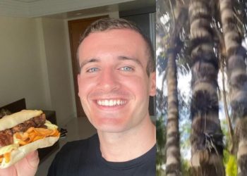 Australiano do x-caboquinho se surpreende com árvore de tucumã em Macapá