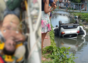 Motorista de app perde controle de veículo, cai em igarapé e morre afogado