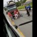 Vídeo: Mototaxista e passageiro ficam feridos em choque com caminhão na ZL