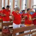 Garantido participa de missa à Nossa Senhora do Carmo para pedir bênção ao 56º Festival Folclórico de Parintins