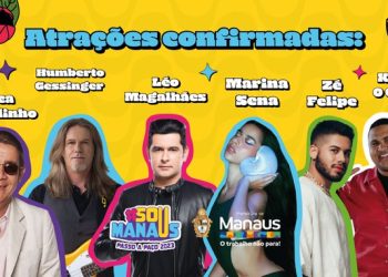 ‘#SouManaus Passo a Paço 2023’ terá Zé Felipe, Léo Magalhães, Marina Sena e MC Kevin o Chris