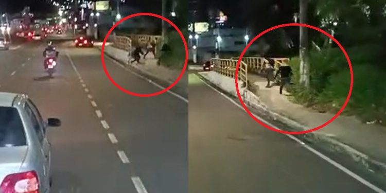 Alerta: bandidos ficam de ‘butuca’ atrás de empresa para atacar pedestres na Torquato Tapajós; vídeo