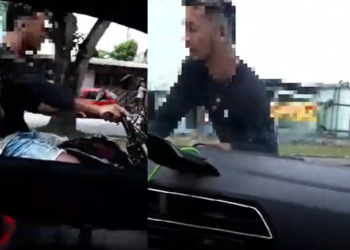 Confusão doida: vídeo mostra homem afrontando e se jogando em cima de carro da Amazonas Energia