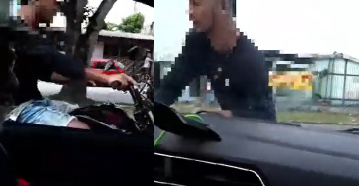 Confusão doida: vídeo mostra homem afrontando e se jogando em cima de carro da Amazonas Energia