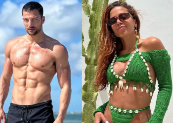 Anitta e ator de ‘365 Dias’ são flagrados ‘se engolindo’ em festa na Grécia; veja
