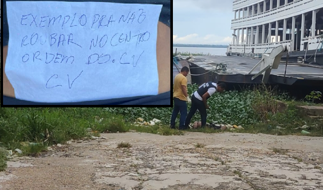 Homem é encontrado morto na Aparecida com bilhete do CV: ‘Exemplo pra quem rouba no Centro’