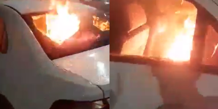 Vídeo: ‘Talarico descarado’, grita traído ao atear fogo no carro do irmão que estava ‘furando o olho’ dele