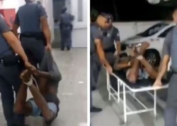 Vídeo: policais são criticados por amarrar ladrão de bombom em UPA