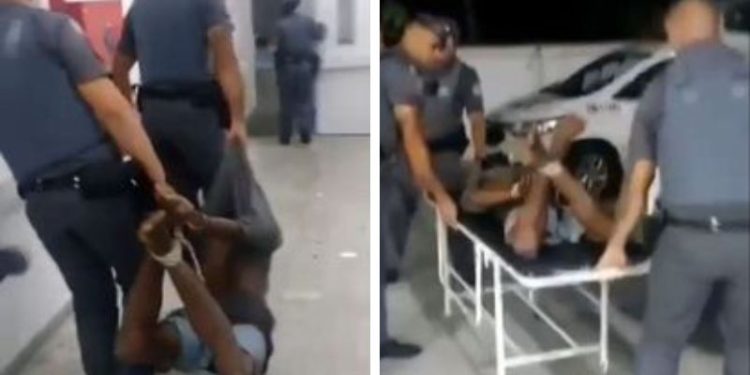 Vídeo: policais são criticados por amarrar ladrão de bombom em UPA