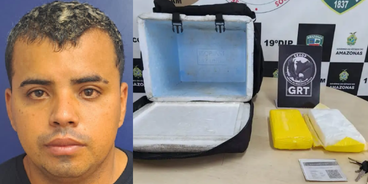 Motoqueiro que fazia delivery de bagulho em Manaus é preso com a bag recheada