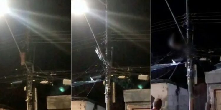 Após matar a esposa, homem tenta fugir pelo poste de energia e acaba eletrocutado