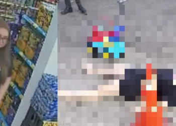 Vídeo perturbador mostra momento em que mãe é executada passeando com seu bebê