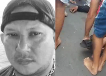 Vídeo forte mostra mototaxiasta morto em violento acidente com ônibus em Manaus
