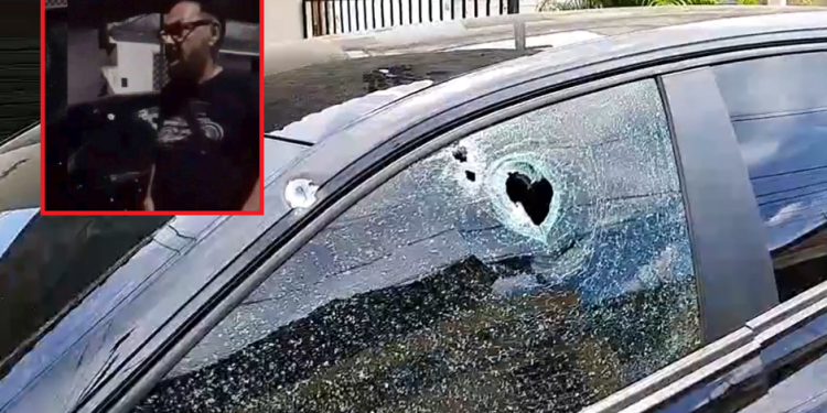 Investigador da Delegacia da Mulher em Manaus tem carro ‘pipocado’ de tiro ao chegar em casa