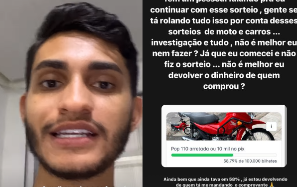 ‘Pra evitar falatório’, humorista Leandro Leitte cancela sorteio de rifa de moto em Manaus