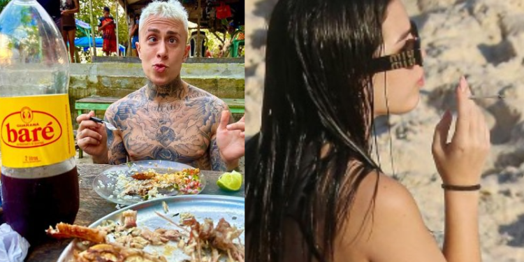 Depois de comer tambaqui em Manaus, MC Daniel ‘fuma 1’ ao lado da ex-namorada Mel Maia