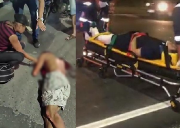 Vídeo: Dois homens são atropelados em Manaus e um deles é atingido duas vezes por veículos