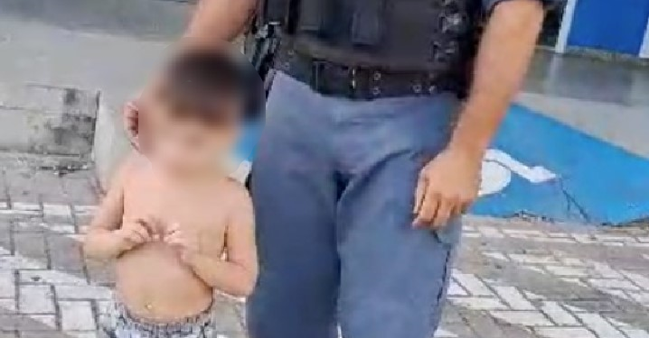 Caso solucionado: PM explica motivo de garotinho de 4 anos ter sido encontrado na rua em Manaus