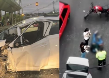 Dois acidentes são registrados na Cosme e Ferreira; um deles foi com motorista de app que dormiu