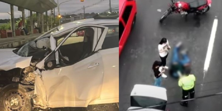Dois acidentes são registrados na Cosme e Ferreira; um deles foi com motorista de app que dormiu