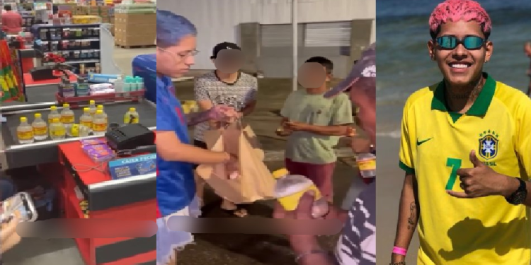 Vídeo: Influenciador de Manaus debocha ao ser criticado por distribuir corote em ‘ação social’ a pessoas na rua
