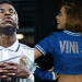 Anitta exibe nome de Vini Jr. na final da Champions contra racismo e ele responde: ‘te amo’