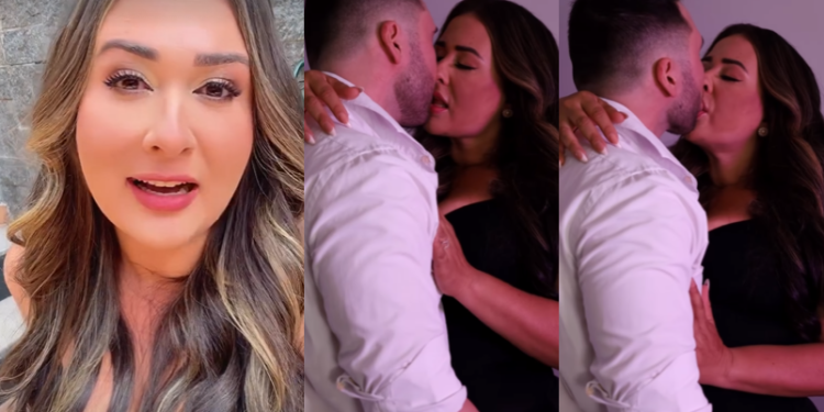 Ismaely Siqueira, a mulher ‘traída’, dá a volta por cima e posta vídeo de chupão com moreno misterioso; veja