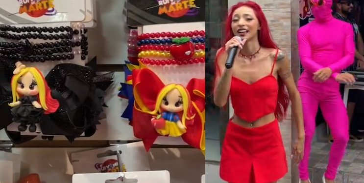 Ruivinha de Marte canta, faz live e pede a clientes que “comprem tudo” após inaugurar loja em Manaus